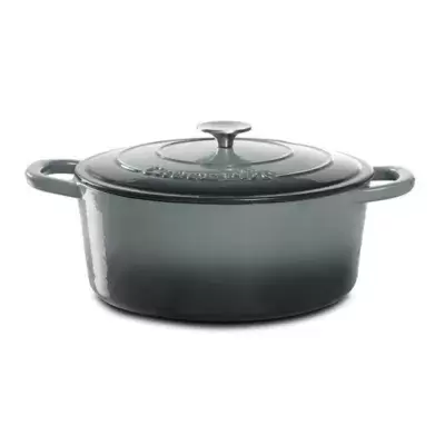 Crockpot™ Artisan 7 qt. Enameled Cast Iron Oval Dutch Oven in Slate Grey