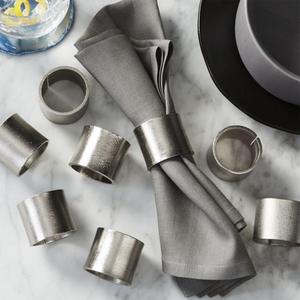 set of 8 scott silver napkin rings
