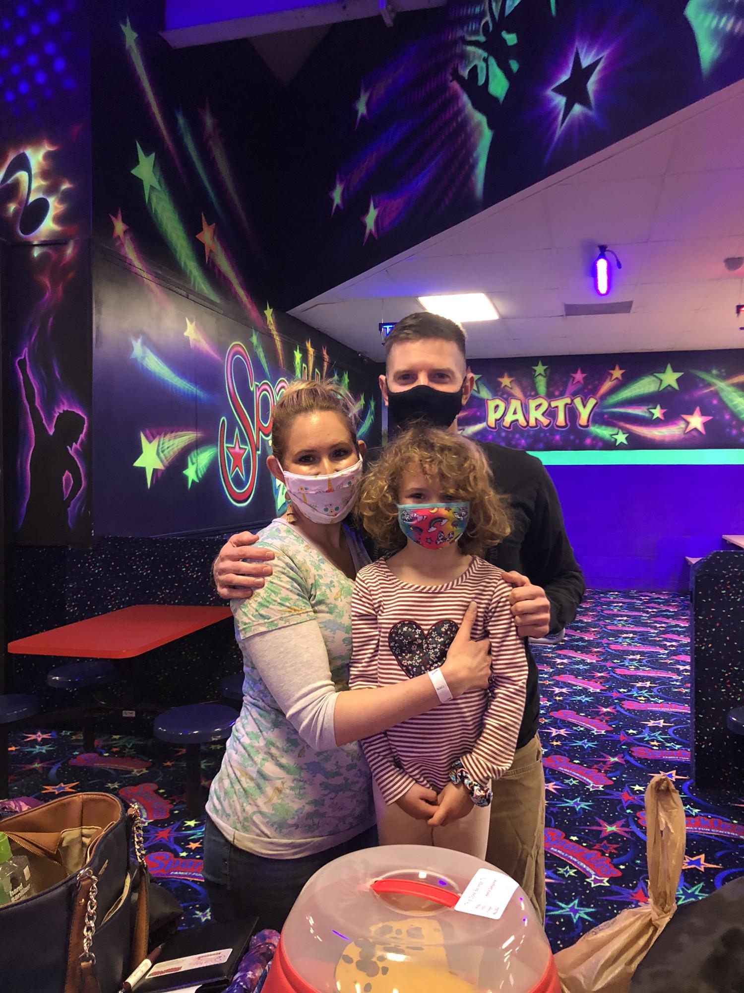 January 23, 2021: John came down to GA for Keira’s 6th birthday party at Sparkles Roller Rink!