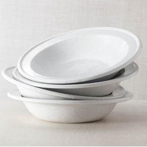 Rimmed Soup/Pasta Bowl - White on White