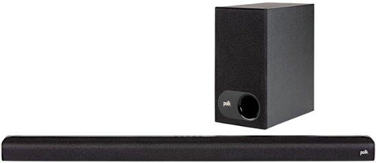 Polk Audio - 2.1-Channel Soundbar System with 5-1/4" Wireless Subwoofer - Black