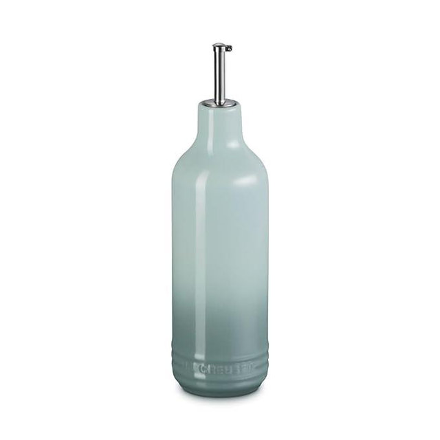 Le Creuest Stoneware Signature Oil Cruet, 20 oz., Sea Salt