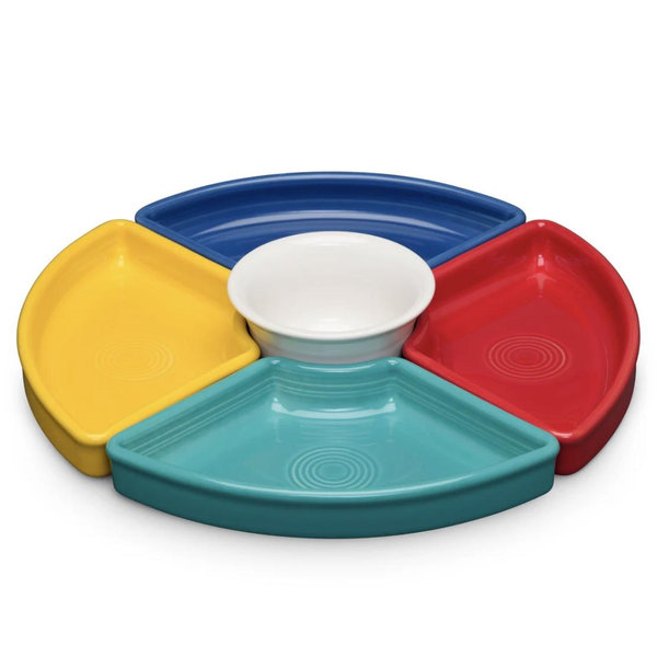 5-Piece Vibrant Mixed Colors Entertaining Set 8 1/5 Inch