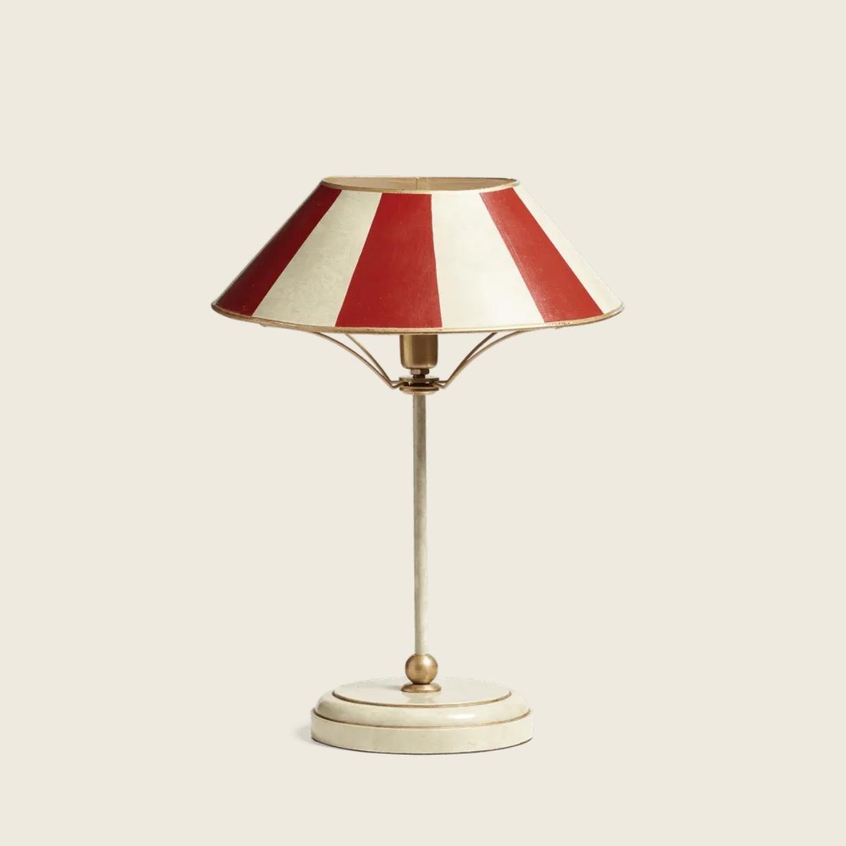 Purdy Table Lamp and Shade - Chinese Red | OKA