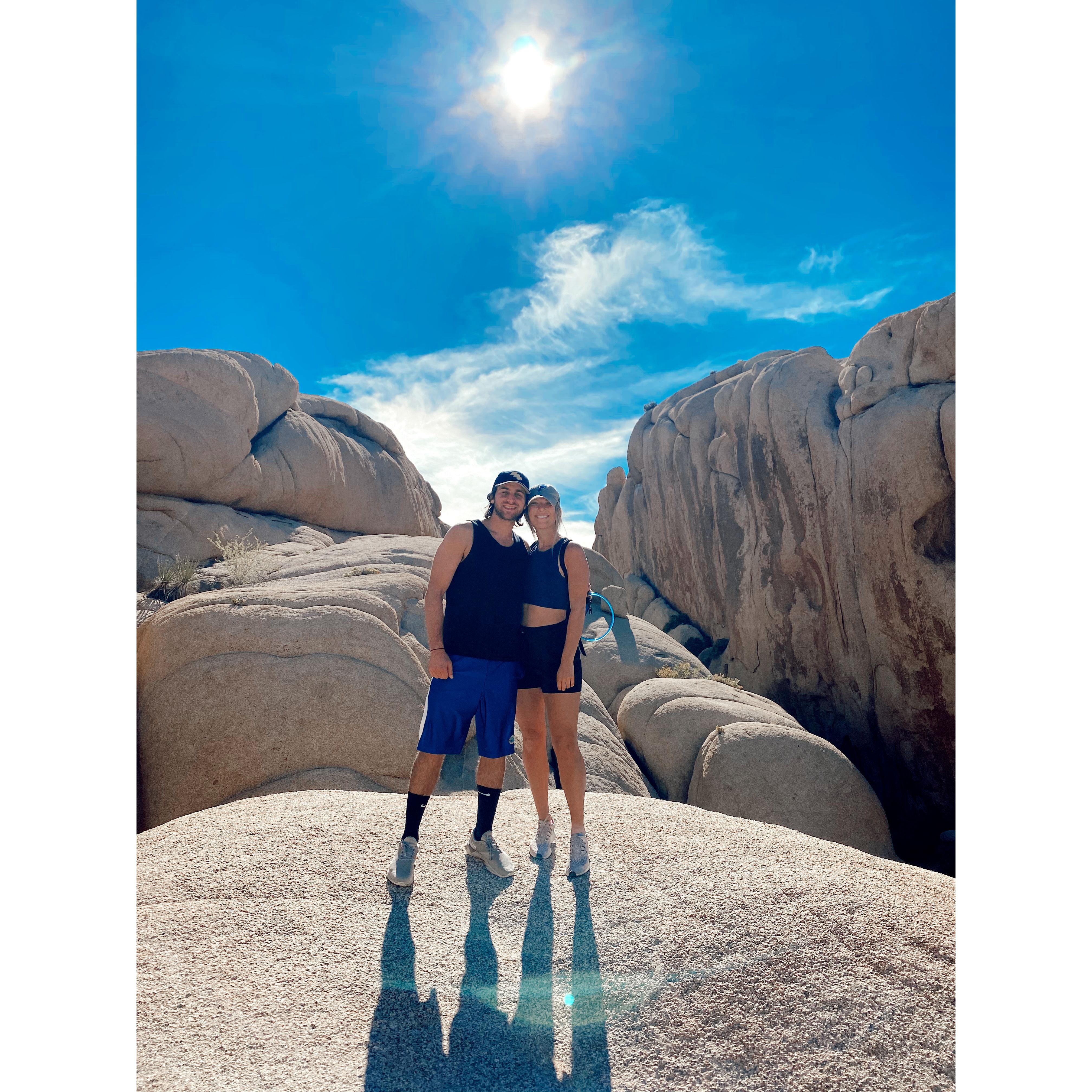 Road trip from San Diego to Denver as a new couple. This was taken in Joshua Tree toward the beginning of our trip!