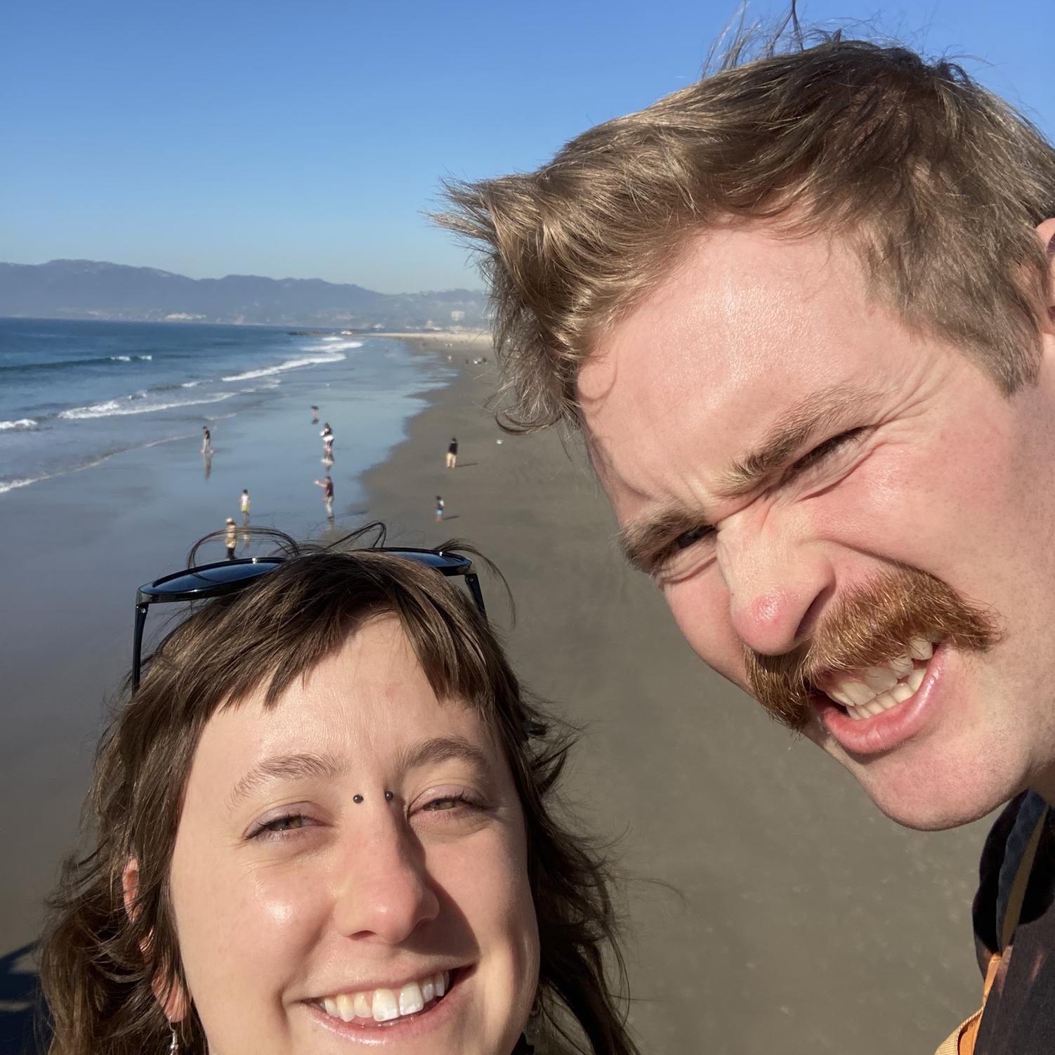 Kayte and Conrad at Venice Beach the day of her 30th birthday (and the day Conrad proposed) She wanted sunshine and warm weather for her birthday.