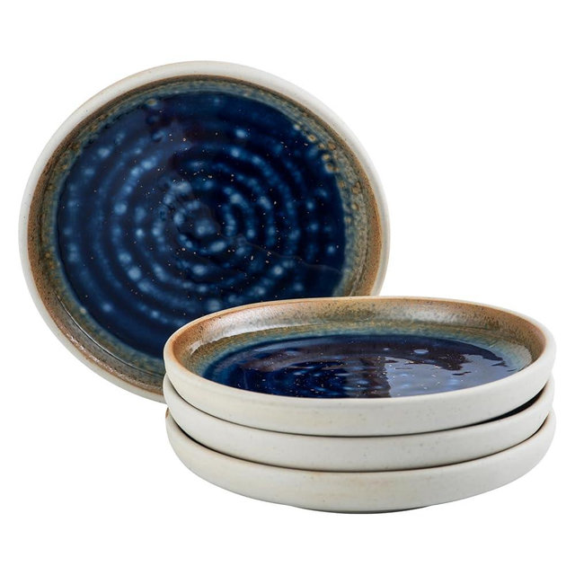 UNICASA Appetizer Plates 5 Inch,Ceramic Dipping Plate,Japanese Small Dishes Dessert Plate for Kitchen,Set of 4