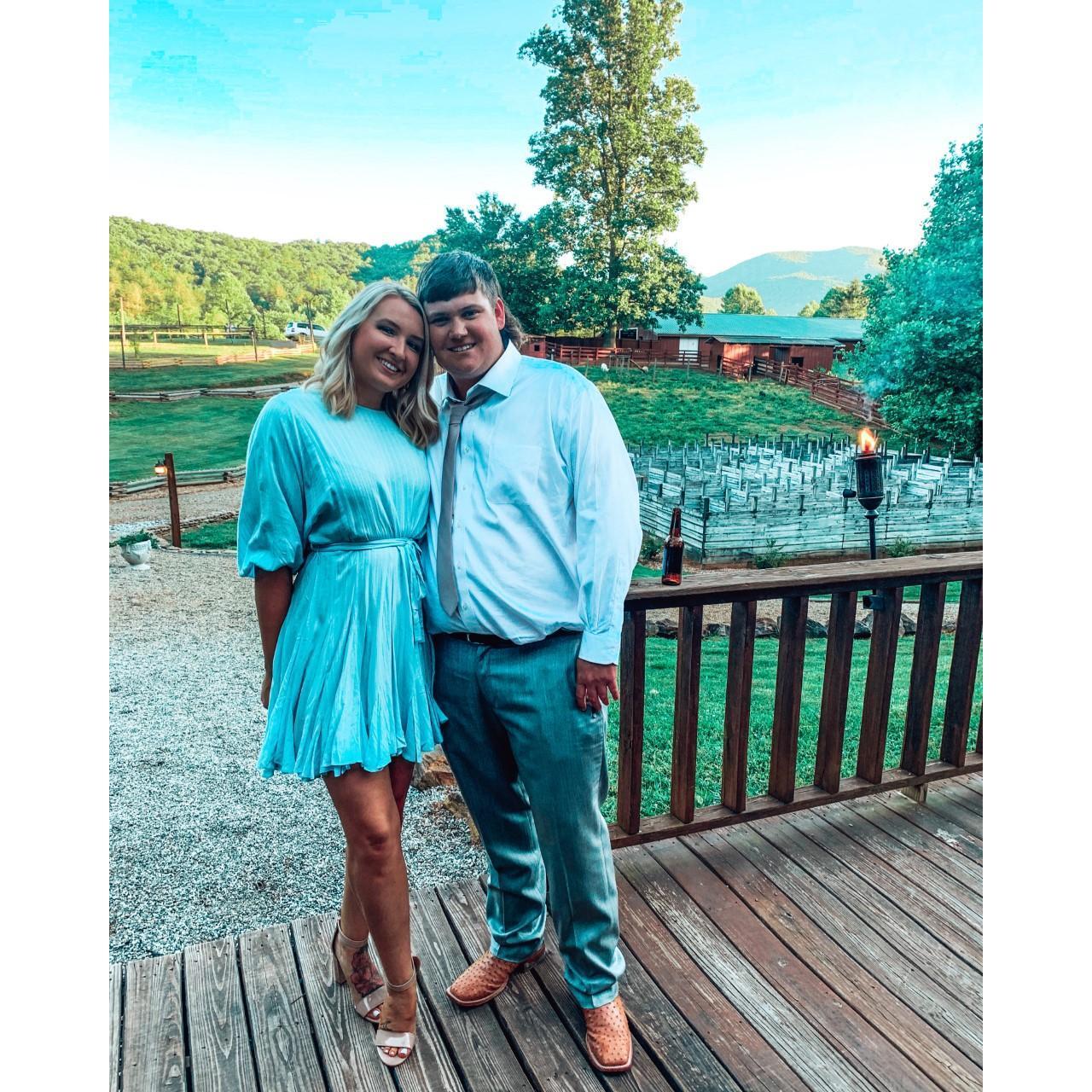 Celebrating Brock and Monica Johnson's wedding in Blueridge, Georgia. May 30, 2021