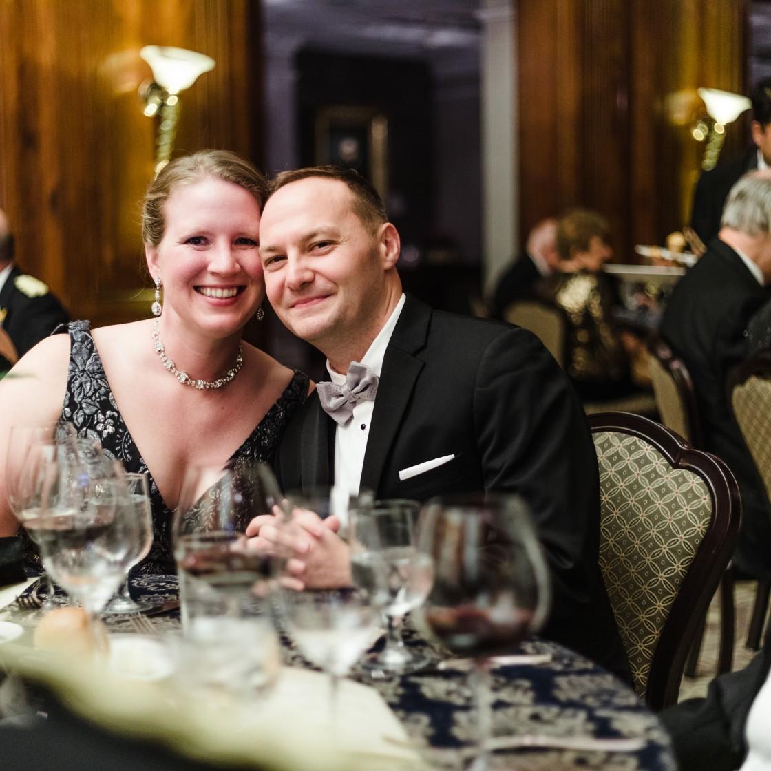 At the Armed Forces Gala at the Army Navy Club.