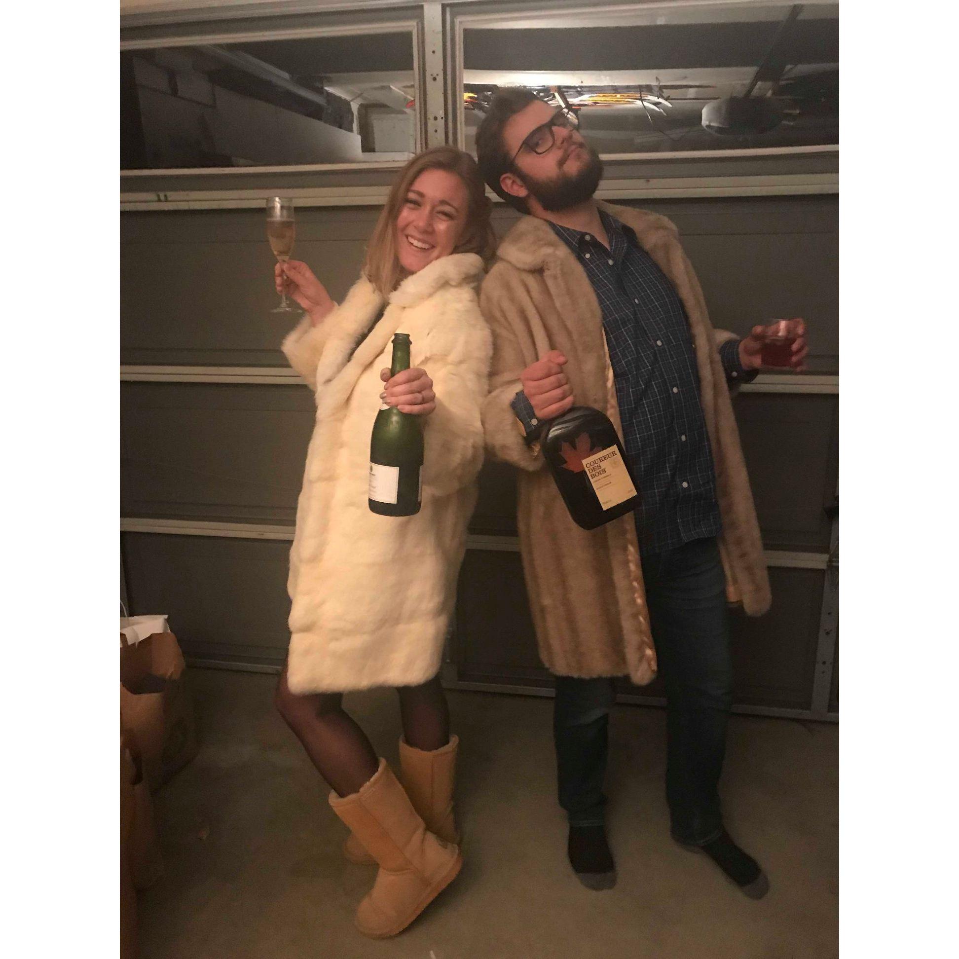 First New Years Eve together in 2019, house party at the Chouinard's.