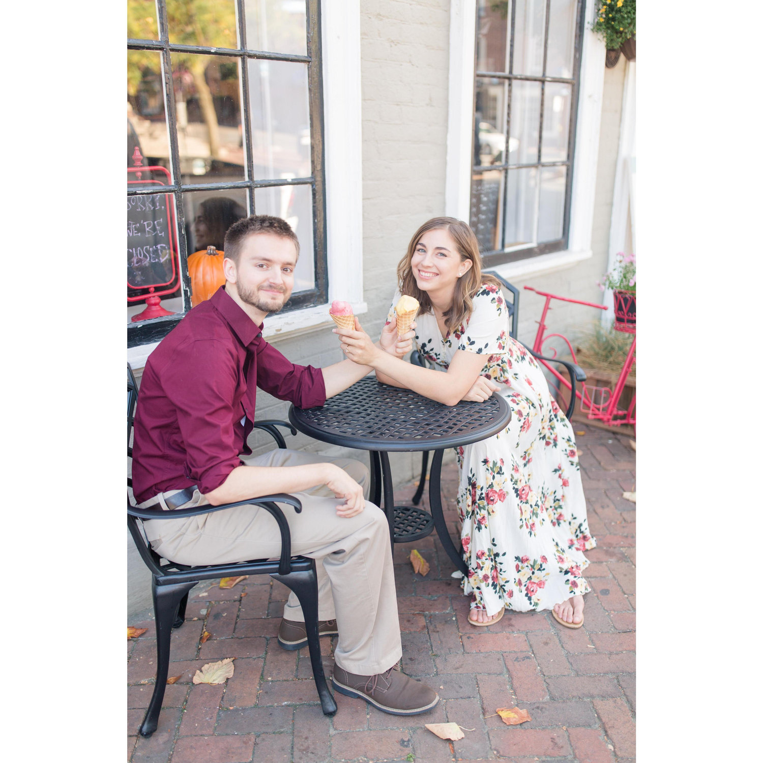 Enjoying a gelato or two in Old Town Alexandria - not too far from where we'll be living