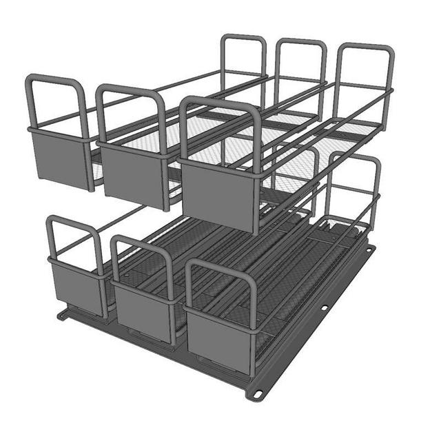 SpaceAid Pull Out Spice Rack Organizer, Heavy Duty Slide Out Seasoning Kitchen Organizer, Cabinet Organizer, with Labels and Chalk Marker, 7.7" W x10.75 D x10 H, 3 Drawers 2-Tier