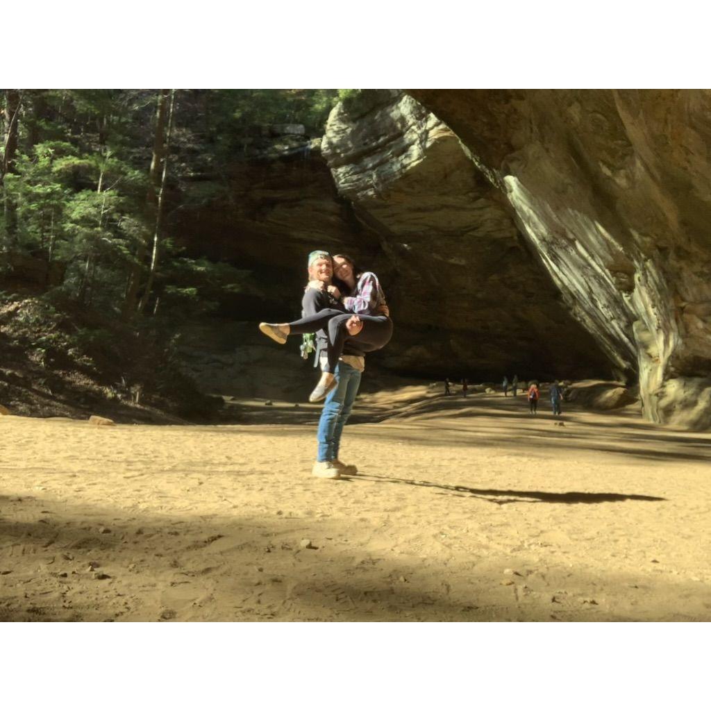 Knew each other for maybe a month... but why not go away to Hocking Hills for a long weekend?!