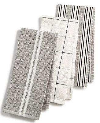Martha Stewart Collection 3-Pc. Terry Cloth Kitchen Towels, Created for Macy's
