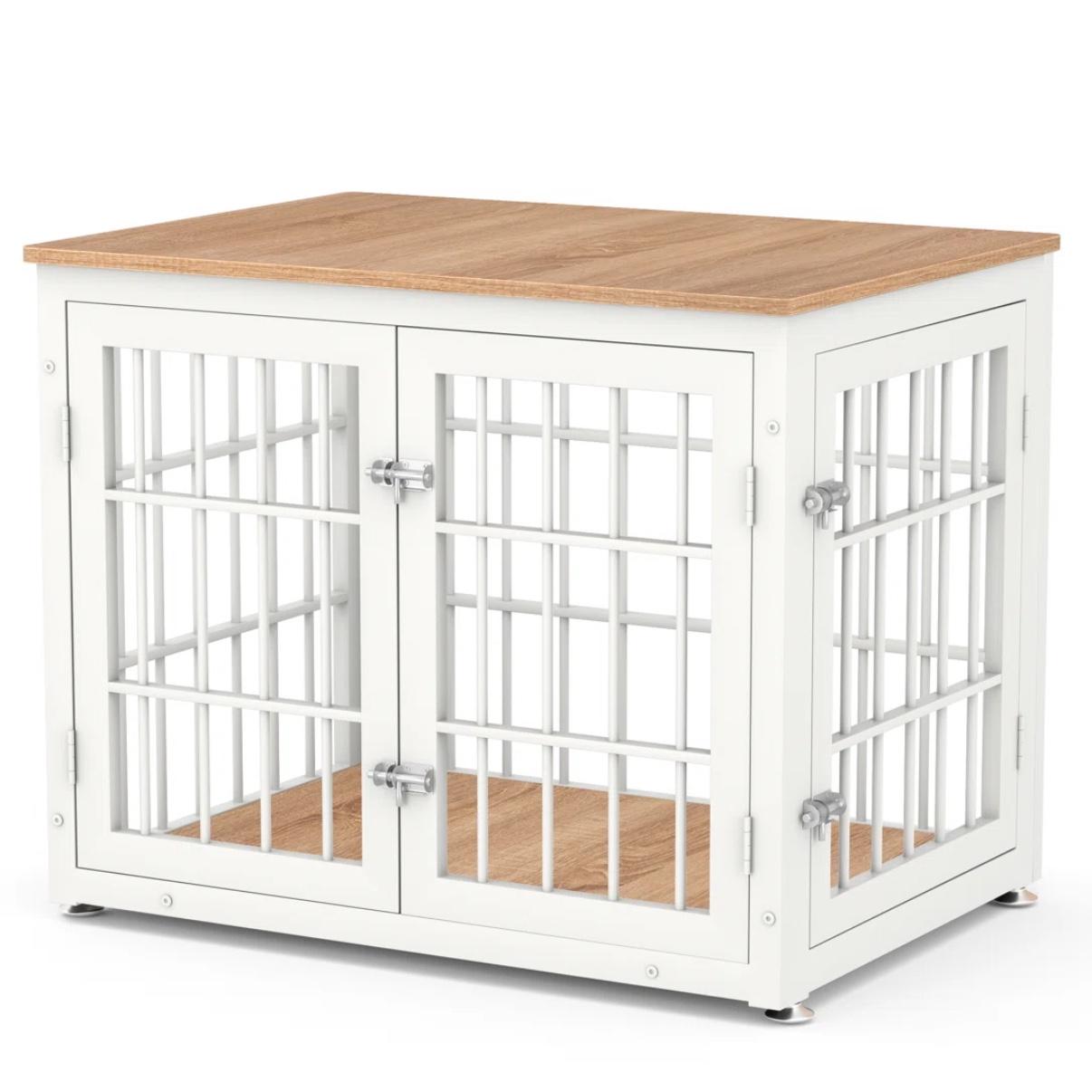 Tucker Murphy Pet™ Heavy Duty Dog Crate Furniture, Decorative Pet House End Table, Wooden Cage Kennel Furniture Indoor & Reviews | Wayfair | M (26.2" H x 32.7" W x 23.6" D)