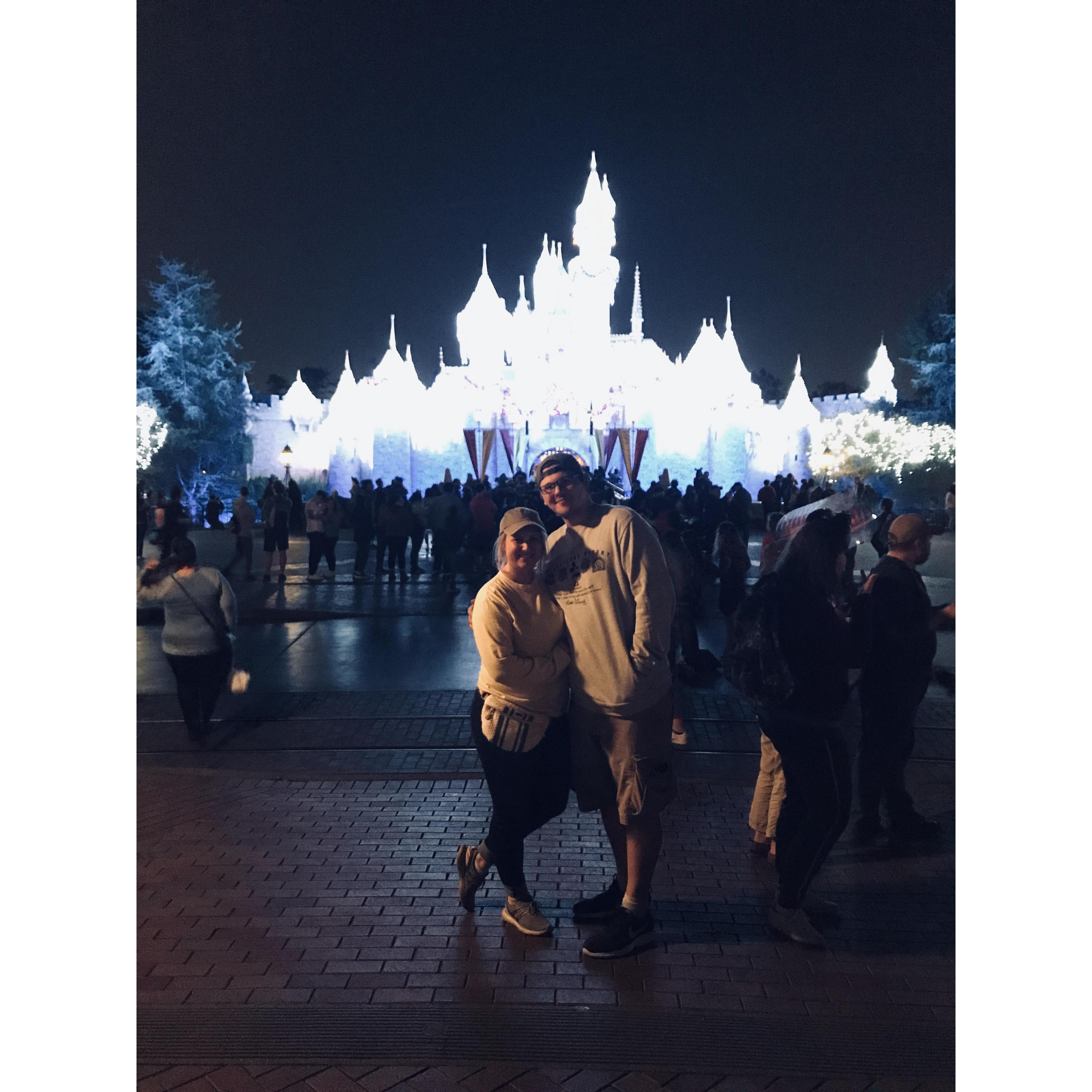 Our 2nd time to Disneyland together. A guest was reviewing the photos on his phone as Nick peeked over his shoulder and commented, "Don't mind me. You're really good! Could you take our picture?"