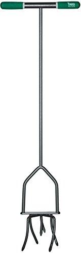 Yard Butler Twist Tiller Heavy Duty Manual Raised Bed Garden and Flower Box Claw Weeder Cultivator Aeration Hand Tool With Solid Steel Shaft Unbreakable Tines – ITNT-4