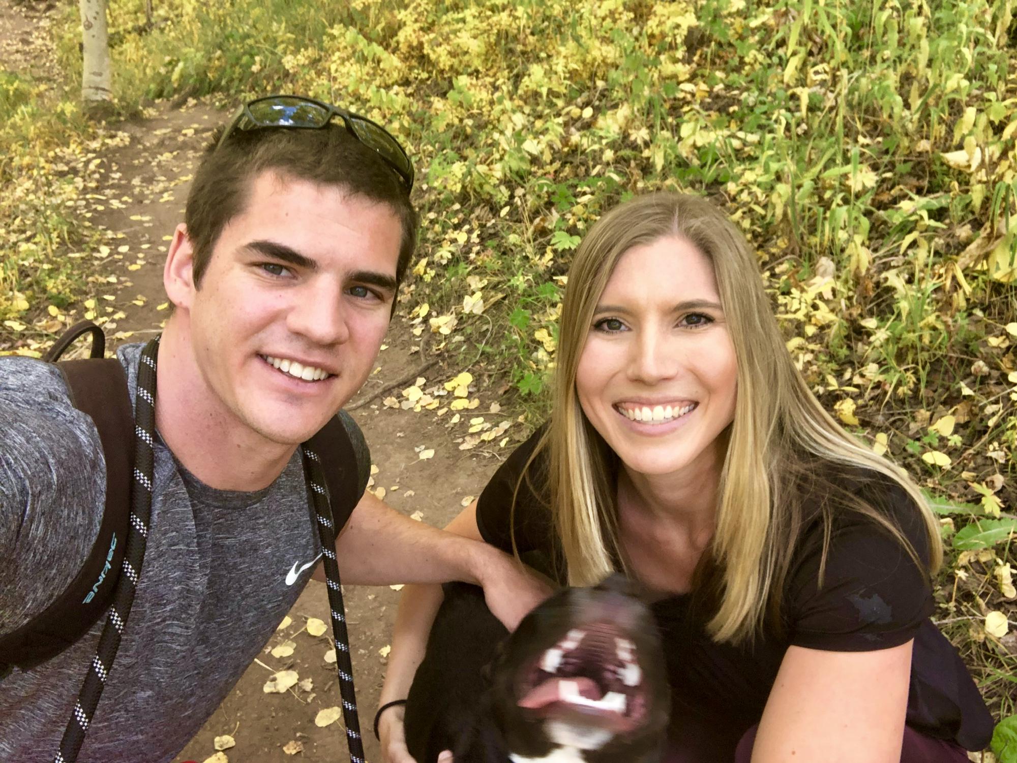 First hike after adopting Franco!