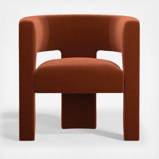 Sculpt Velvet Accent Chair