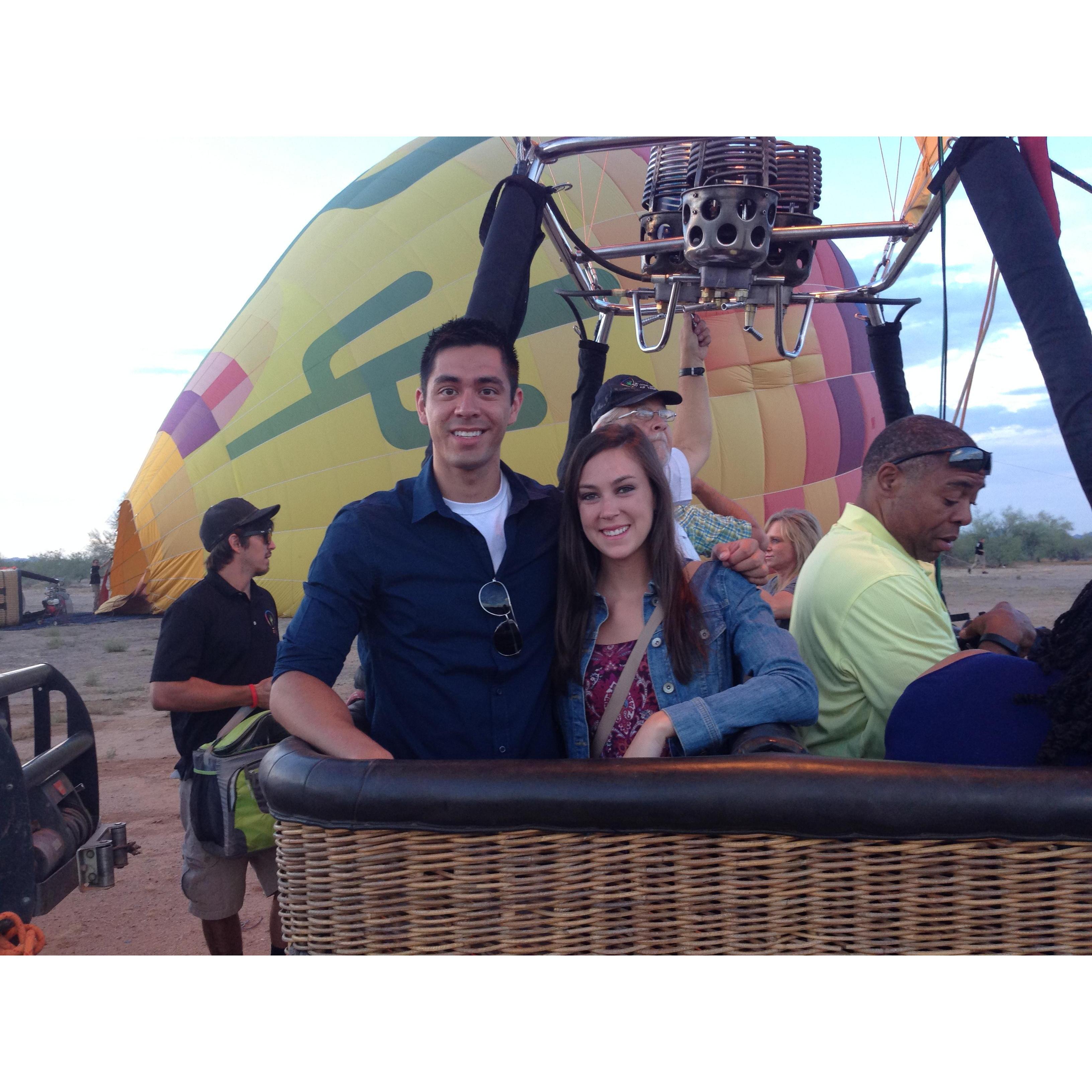 Hot air balloon ride in Arizona