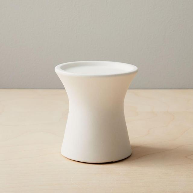 Pillar Holder, White, Small, Set of 2