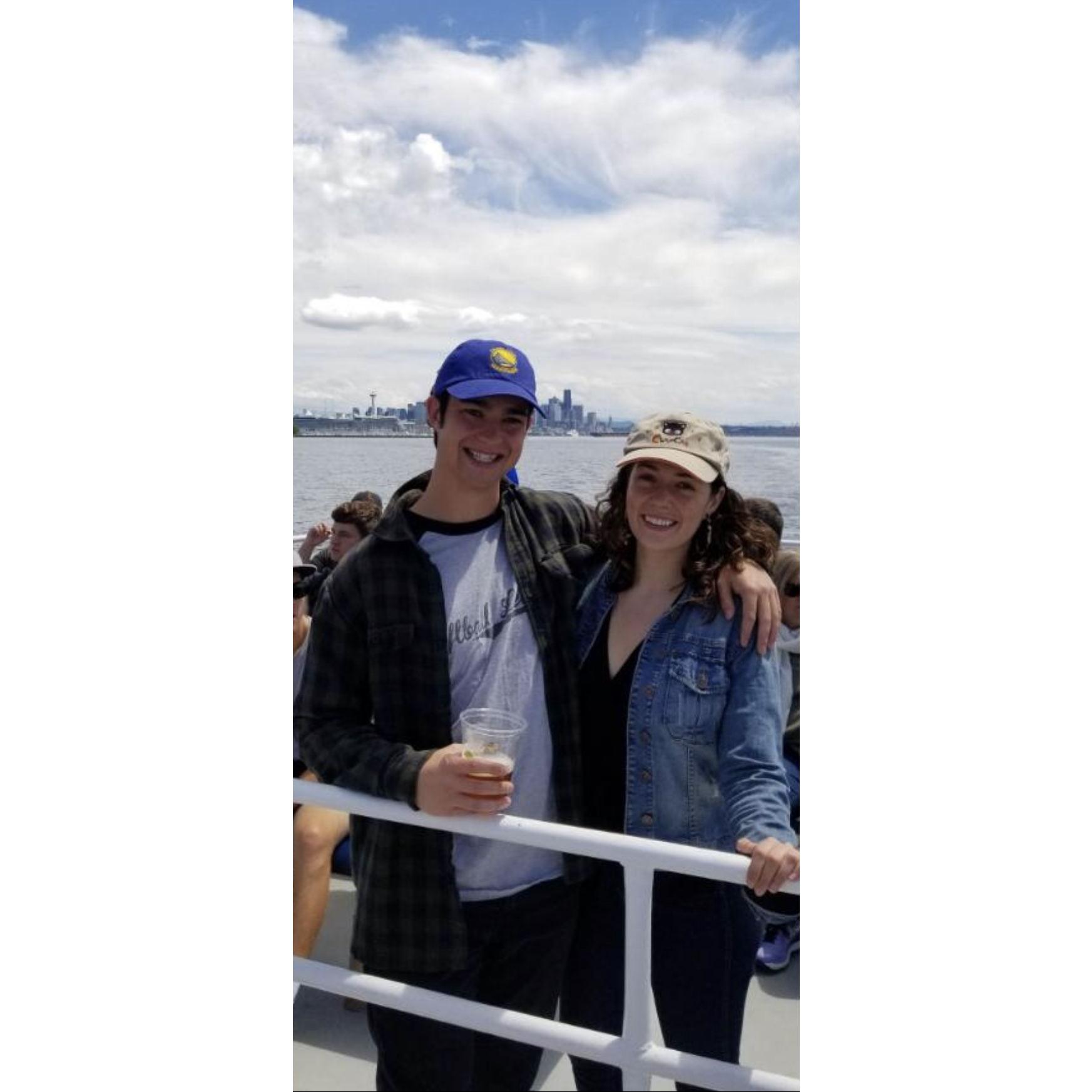 Tay & Luke learn about Ballard Locks system