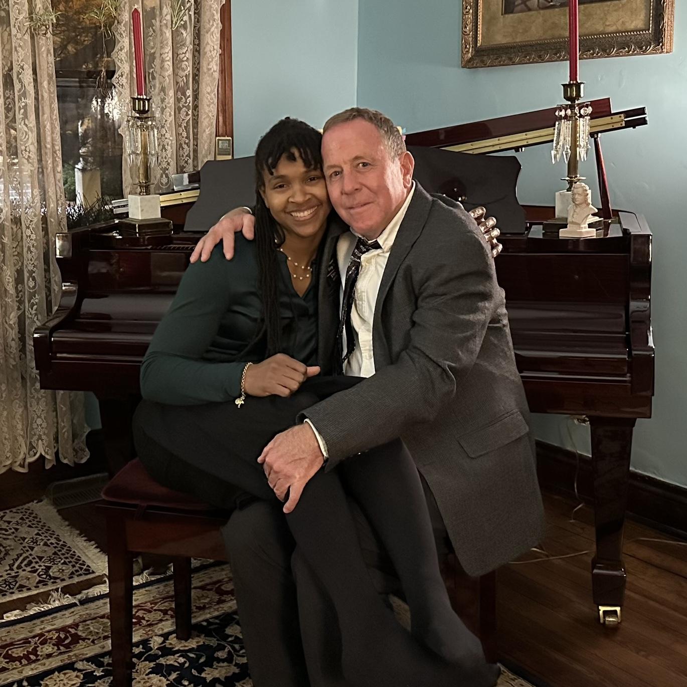 After one month of getting to know each other, we took the first step in our relationship to see each other exclusively. Here we are sitting by Sarah’s piano in Lou, KY.