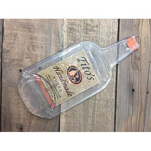 Tito's Vodka Handmade melted bottle serving tray - Great one kind gifts