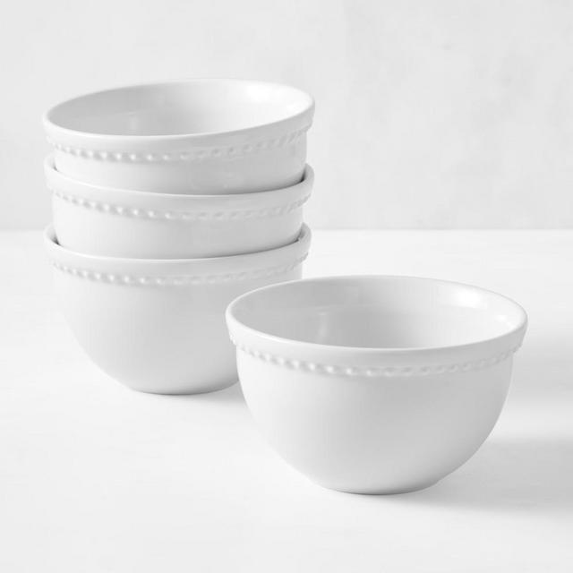 Pillivuyt Beaded Coupe Cereal Bowls, Set of 4