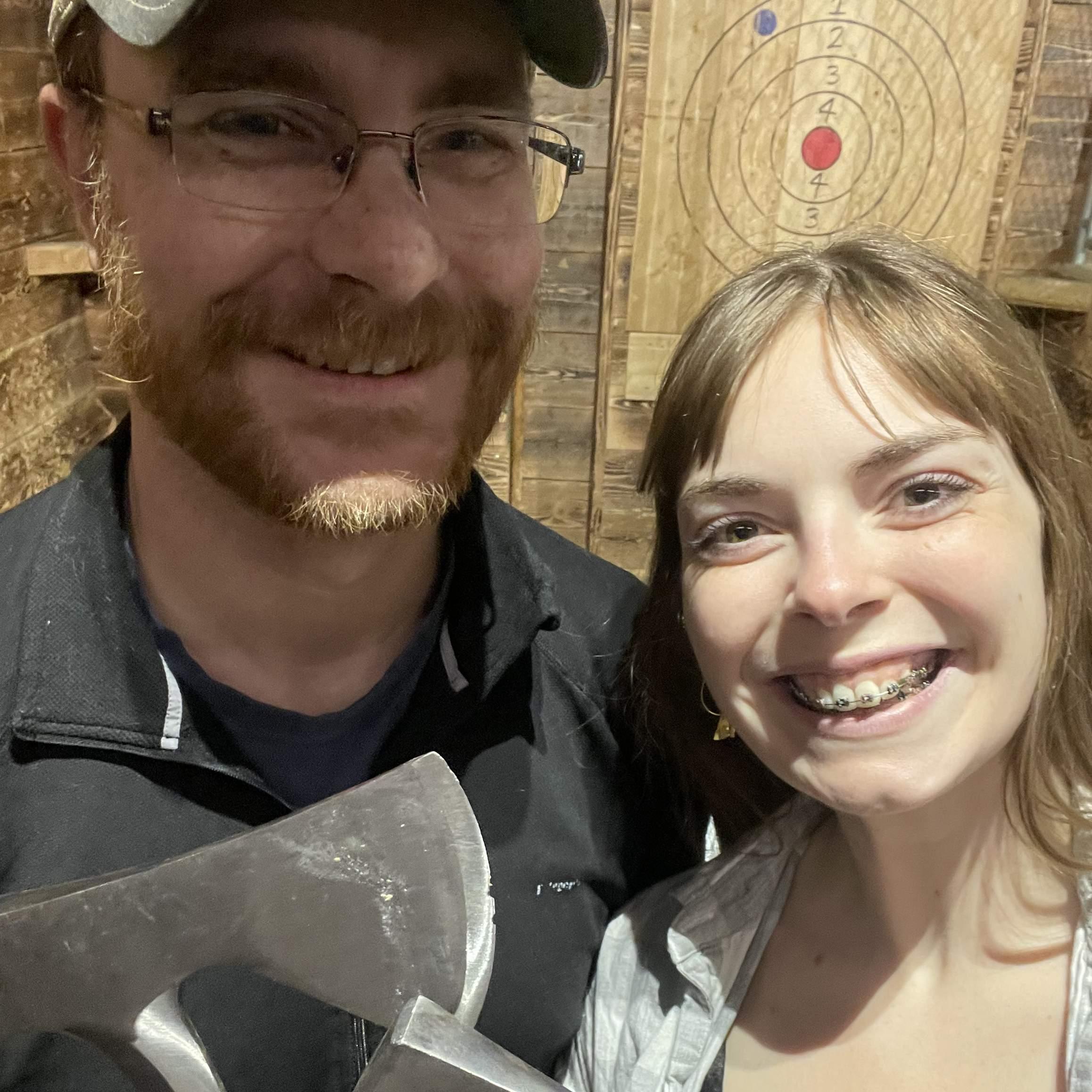 Date night Axe Throwing in Missoula 2022.