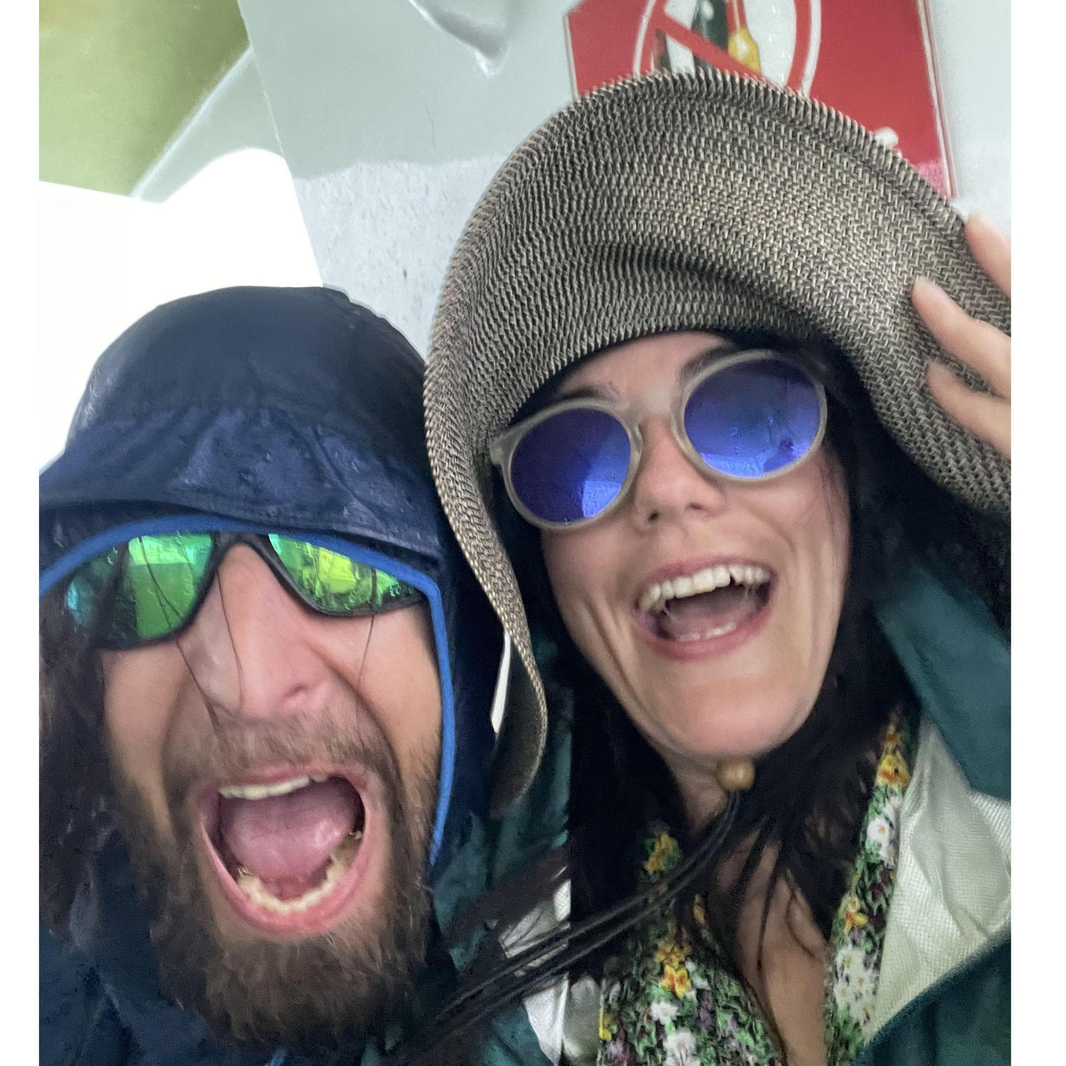 Windy ferry ride
