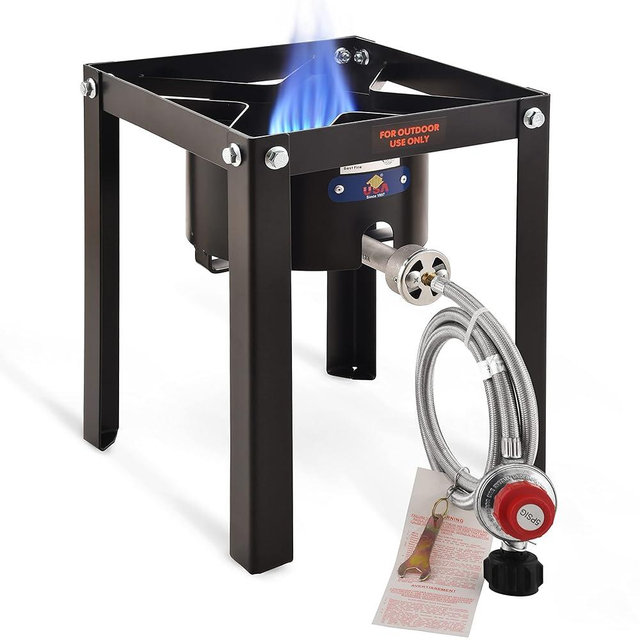 ARC 55,000BTU Propane Burner Camping Stove,Outdoor Gas Stove Burner Cooker for Cooking for Turkey Fry,Homebrewing,Crawfish Boil,and More!