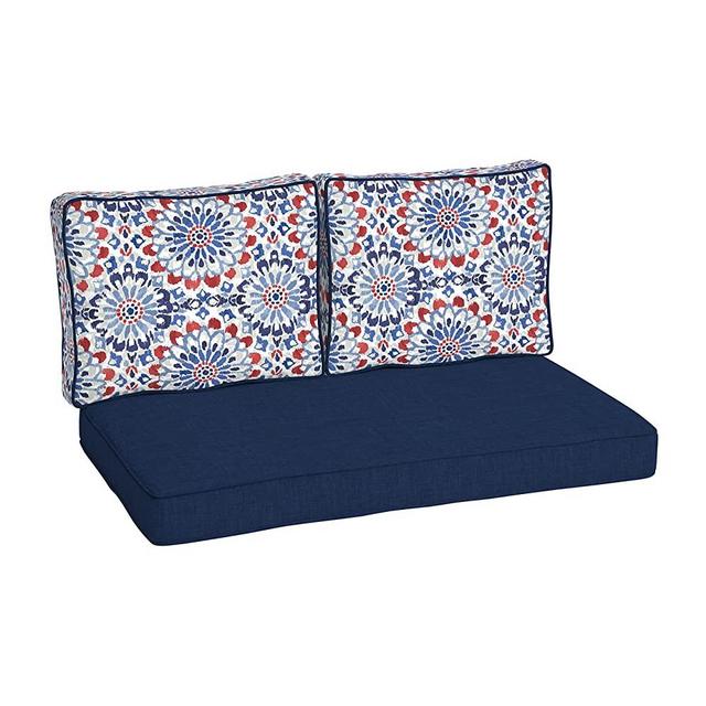 Arden Selections Outdoor Loveseat Cushion Set 46 x 26, Clark Blue