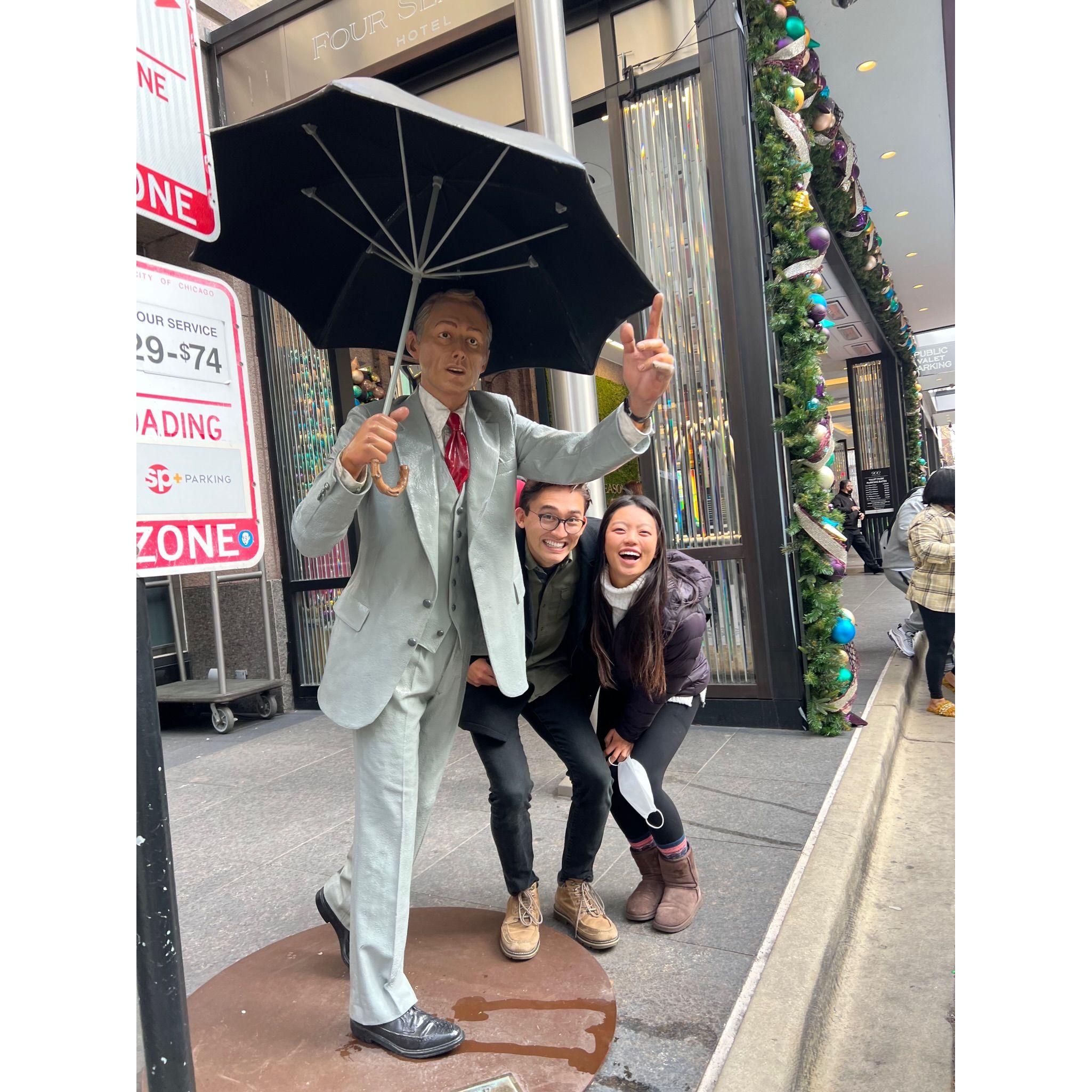 Outside the 4 seasons in Chicago