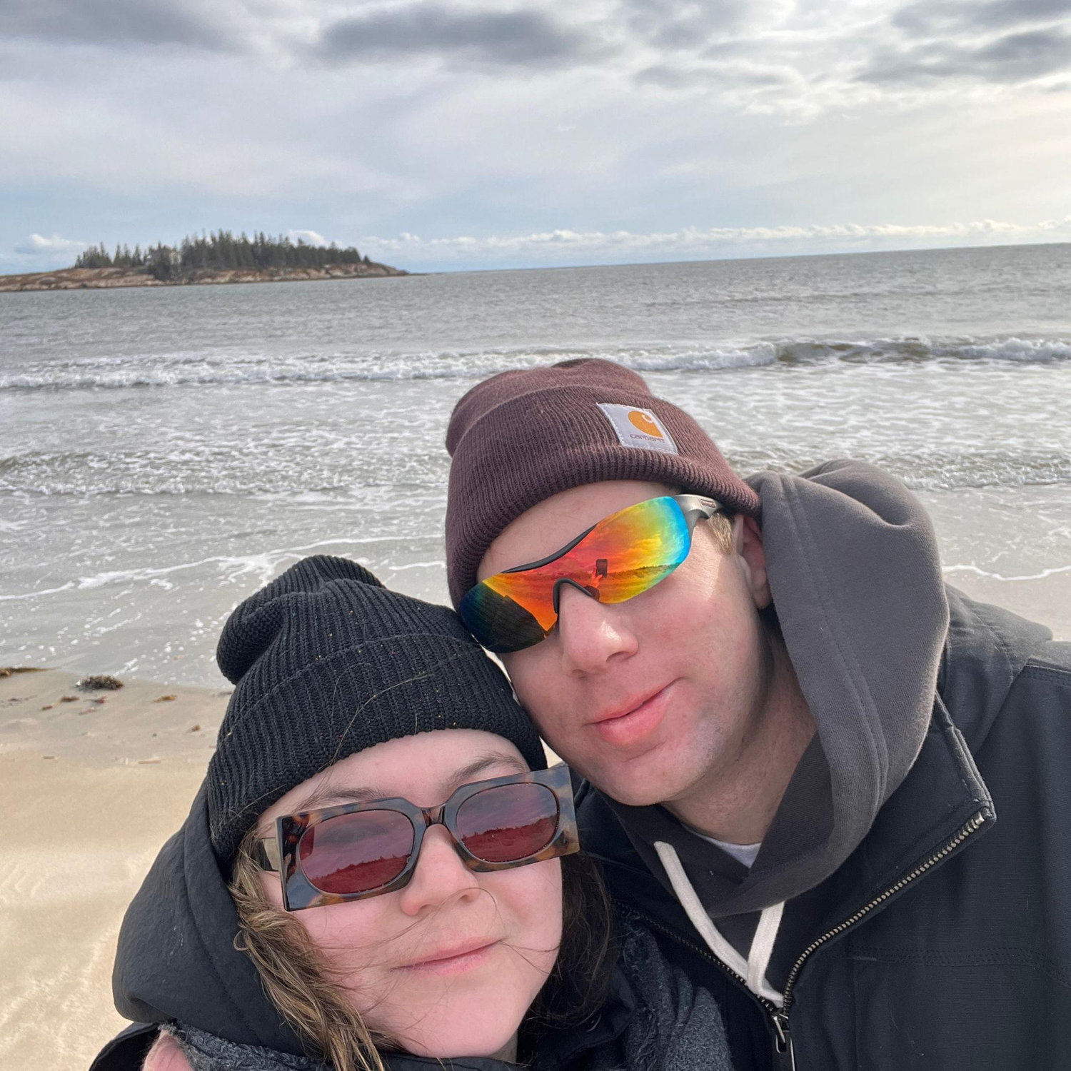 Our Valentine's Day trip to Popham Beach in 2023.