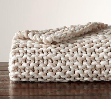 Chunky Hand-Knit Throw