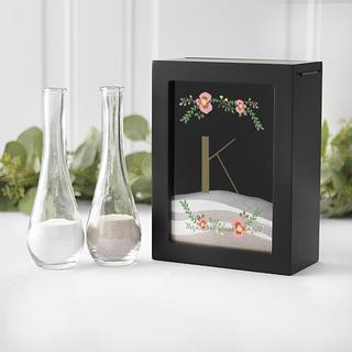 Personalized Floral Unity Sand Ceremony Shadow Box