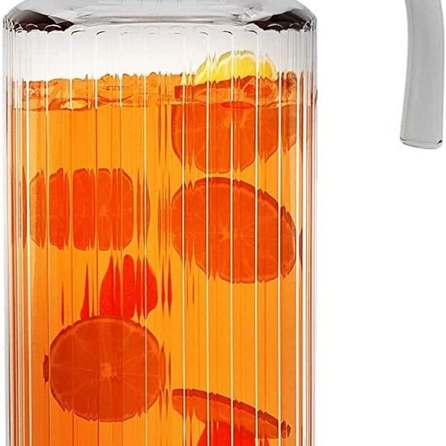 Fridge Pitcher – 62.5 oz. Glass Water Fridge Pitcher with Lid By Gift Essentials – Practical and Easy to use Fridge Pitcher – Great for Lemonade, Iced Tea, Milk, Cocktails and Homemade Beverages.