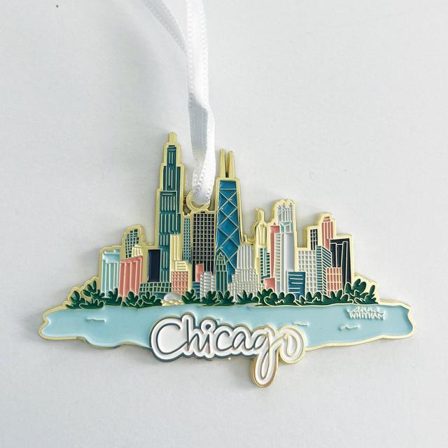 Chicago Ornament | Holiday Ornament | Cityscape Ornament | Christmas