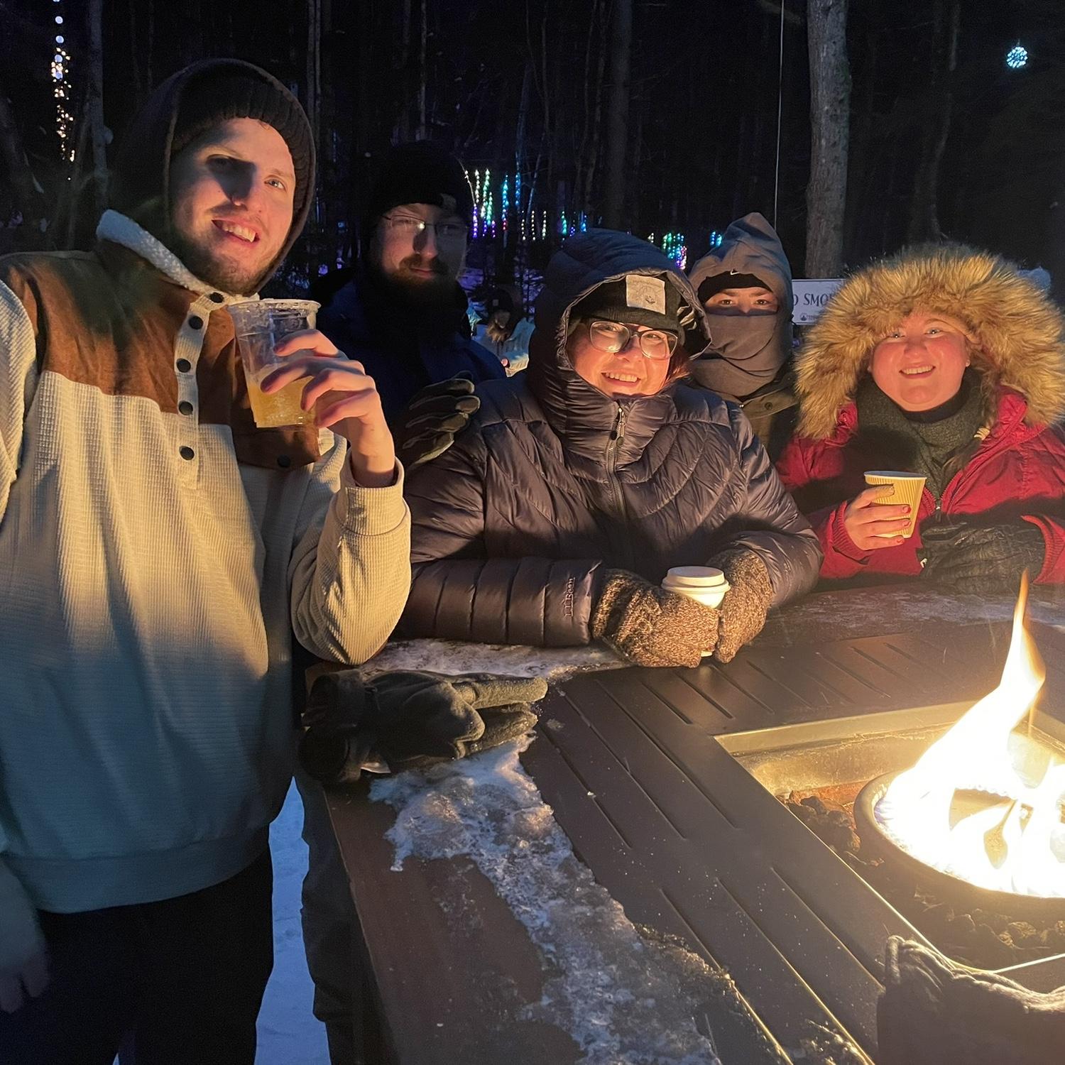 Defrosting at the ice castles!