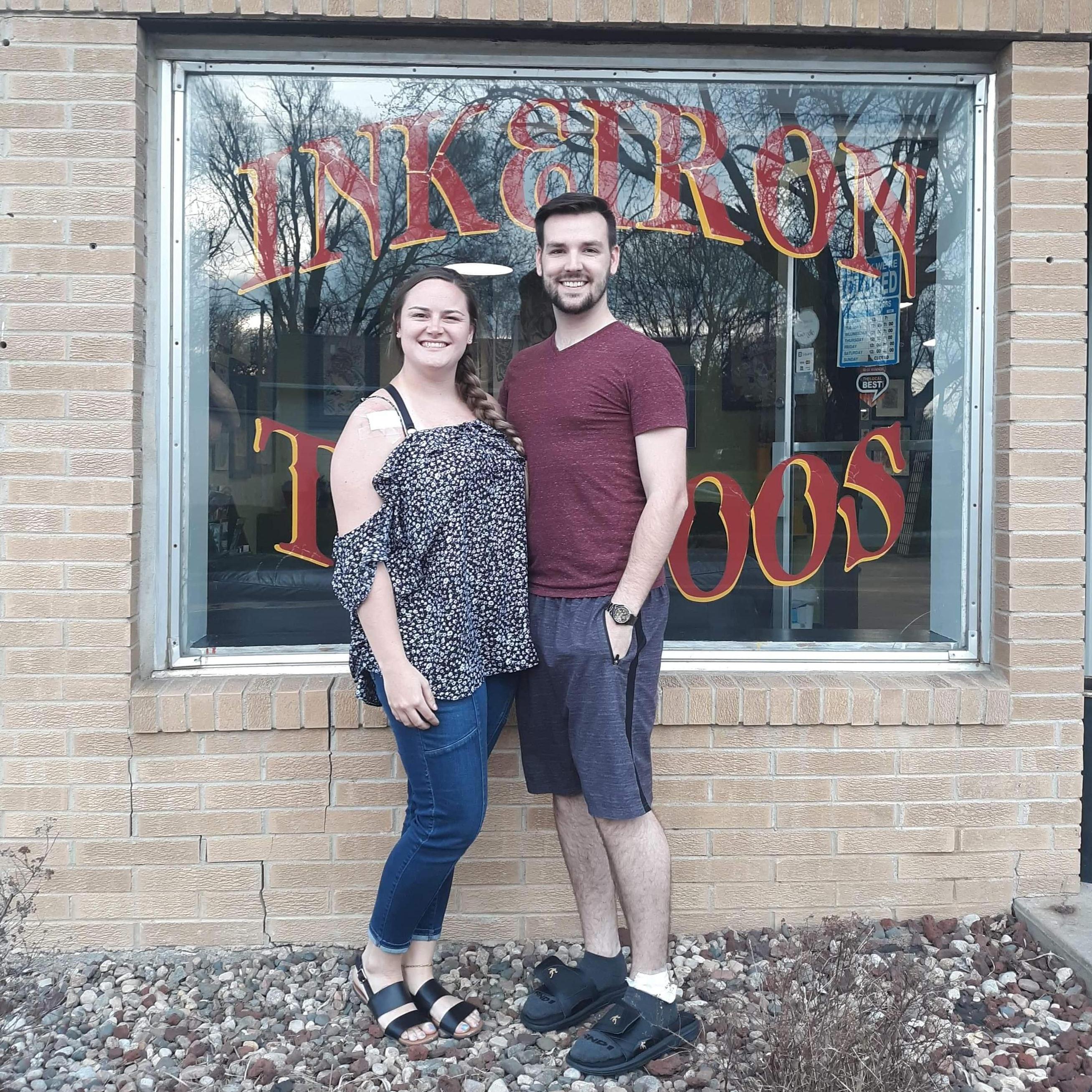 Our first tattoos and we still had smiles after being poked with a needle a thousand times.