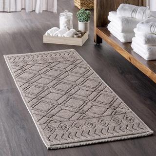 Ethan Textured Trellis Bath Mat