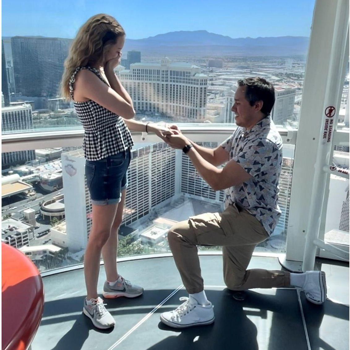 Got engaged at the top of the Las Vegas High Roller on May 17, 2022