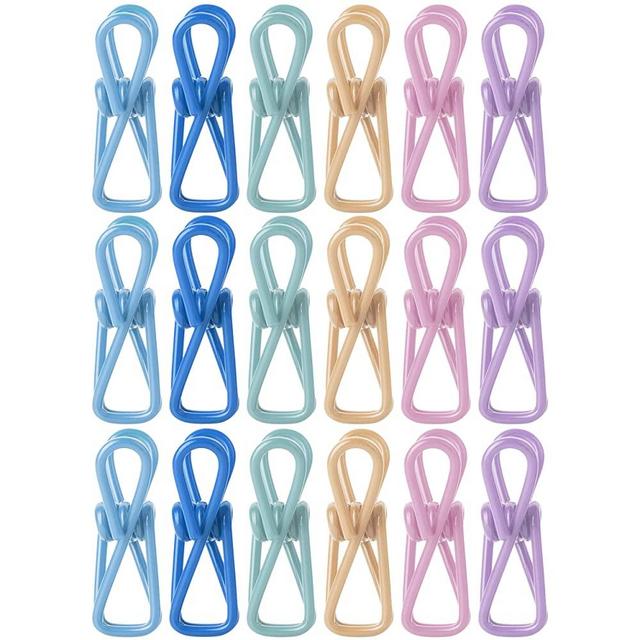 Mr. Pen- Chip Clips, 18 Pack, 2 Inch, Pastel Colors, Utility Steel PVC-Coated Clips, Bag Clips, Chip Clip, Metal Clips, Chip Bag Clip, Food Clips, Bag Clips for Food Storage, Food Bag Clips