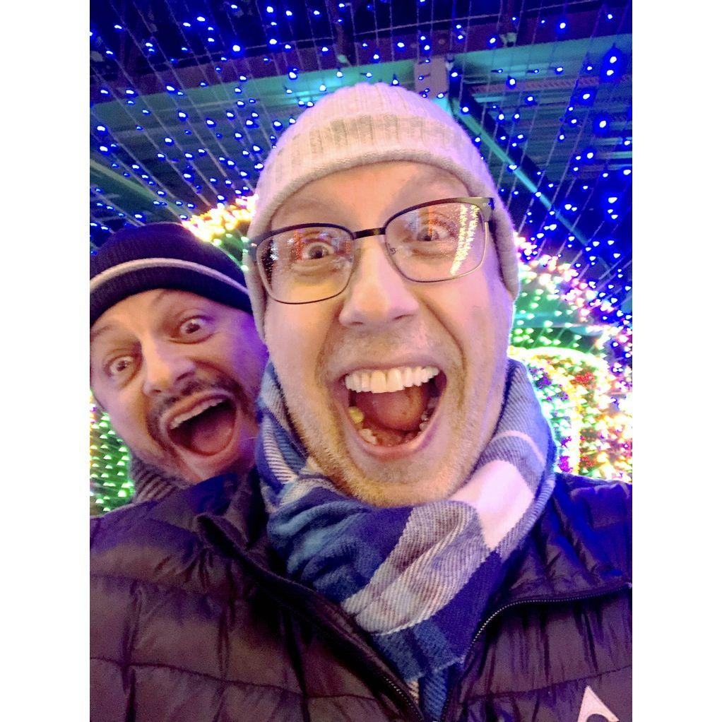 One of our visits to see the Christmas lights at our Botanical Garden