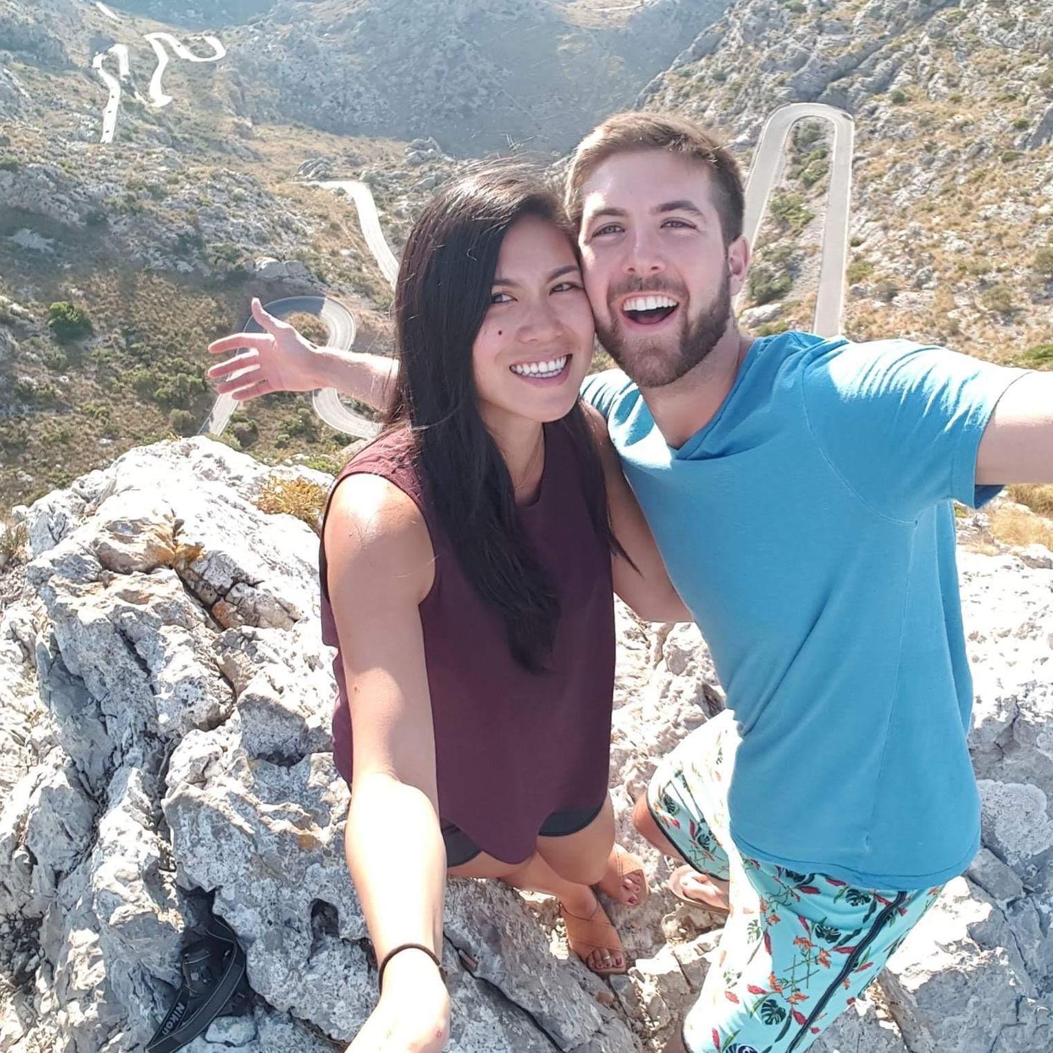 Rented a car and drove along the Serra de Tramuntana which had the most spectacular water and mountain views along with the narrowest roads in Mallorca, Spain.