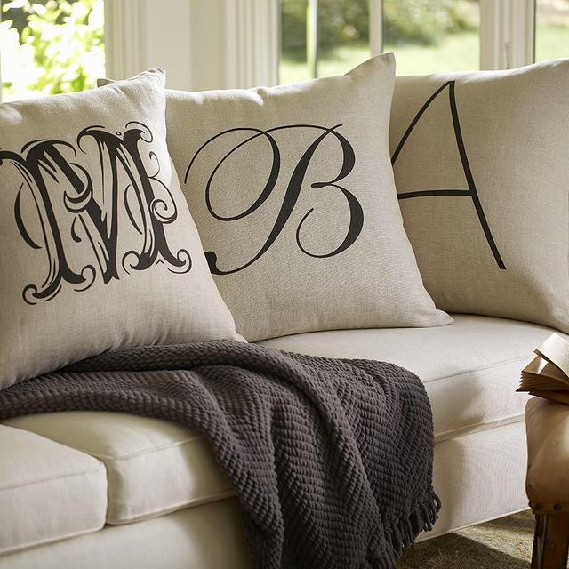 Personalized Alphabet Pillow Cover, 18"