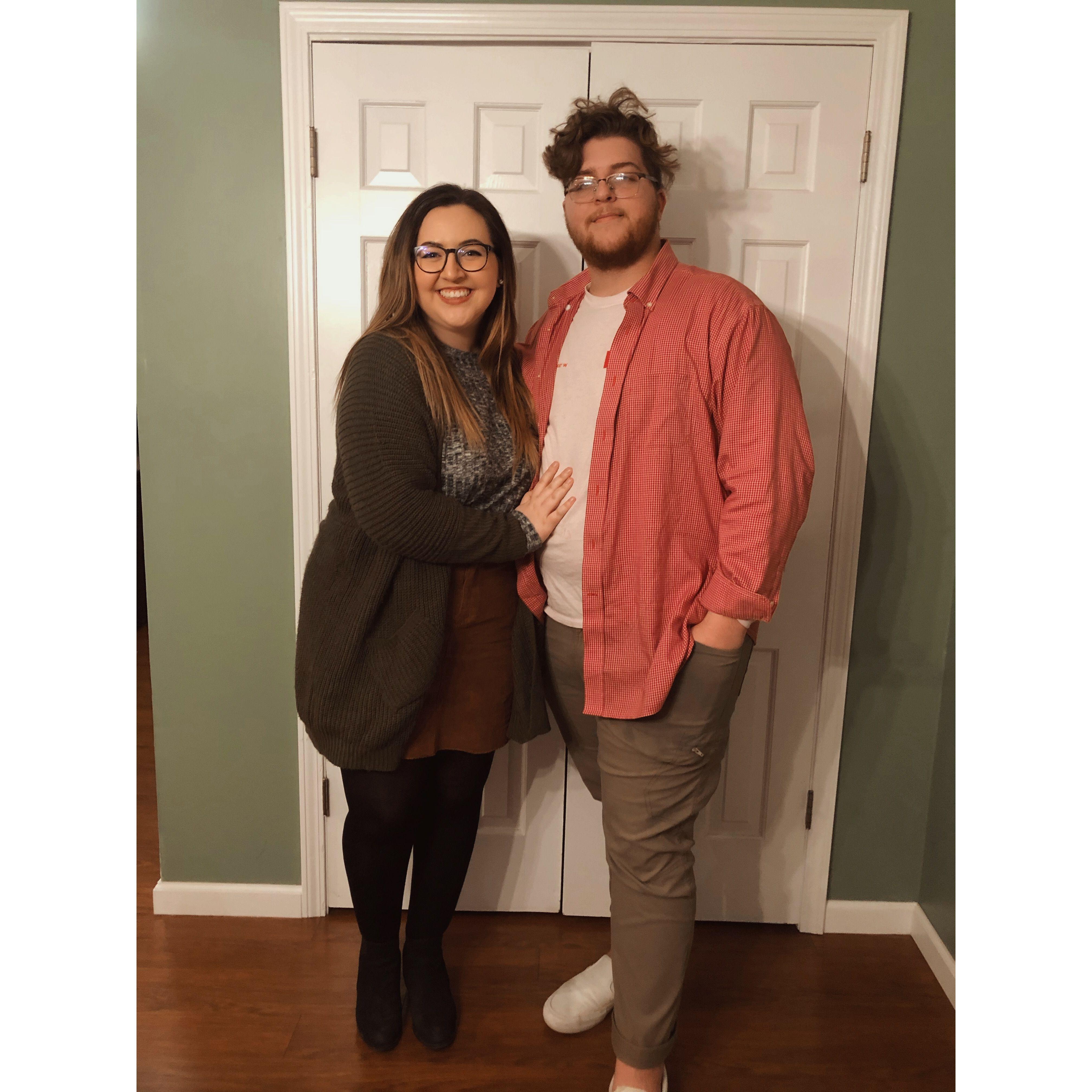 One of our first pictures together, and his first time meeting some of my family and coming to a "Fletcher Family Christmas"!