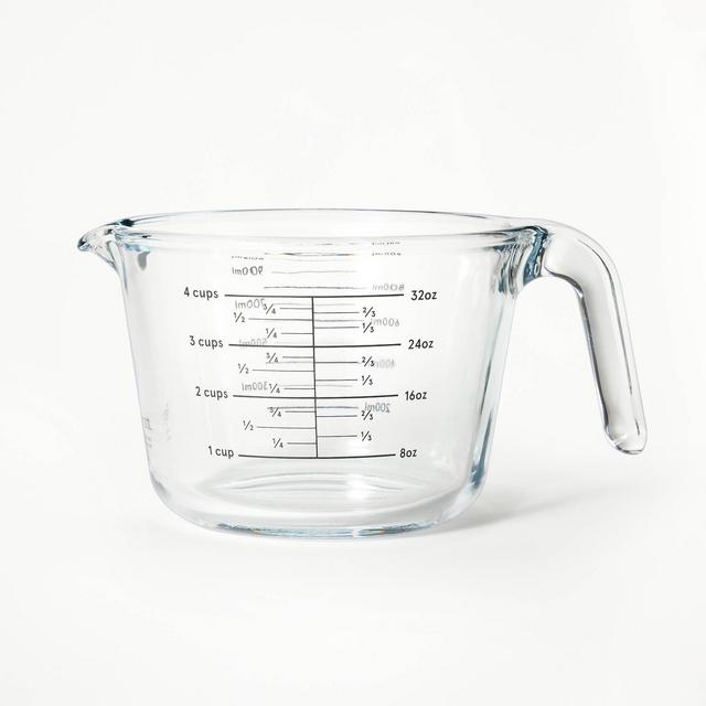 4 Cup Glass Measuring Cup Clear - Figmint™