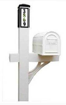 Brightlight Mailbox, Premium Aluminum Mailbox and Post with Solar Address Light, Illuminated House Numbers for Easy Navigation, Decorative Mailbox with Magnetic Door Latch, House Number Signs (White)